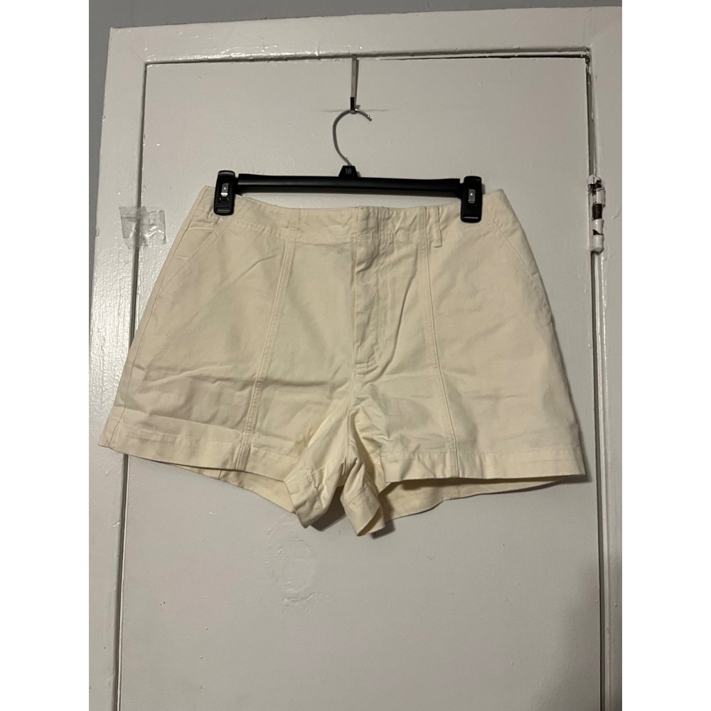 Universal Thread Womens Cream High Rise Utility Shorts Size 12 New With Tags